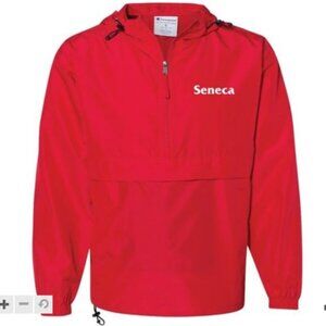 Champion Seneca College Packable Hooded Anorak Jacket size Large NWOT
